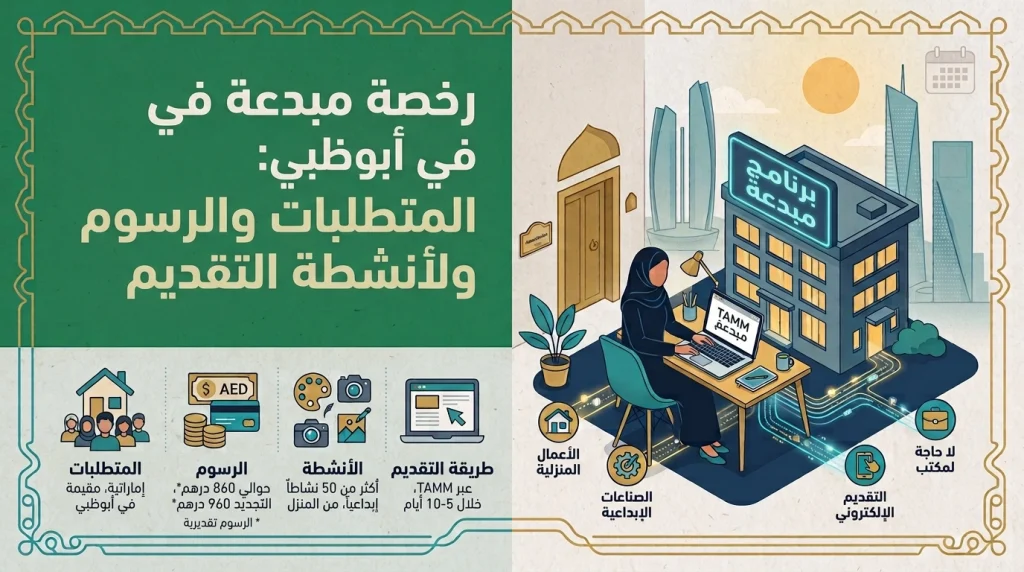 رخصة مبدعة في أبوظبي