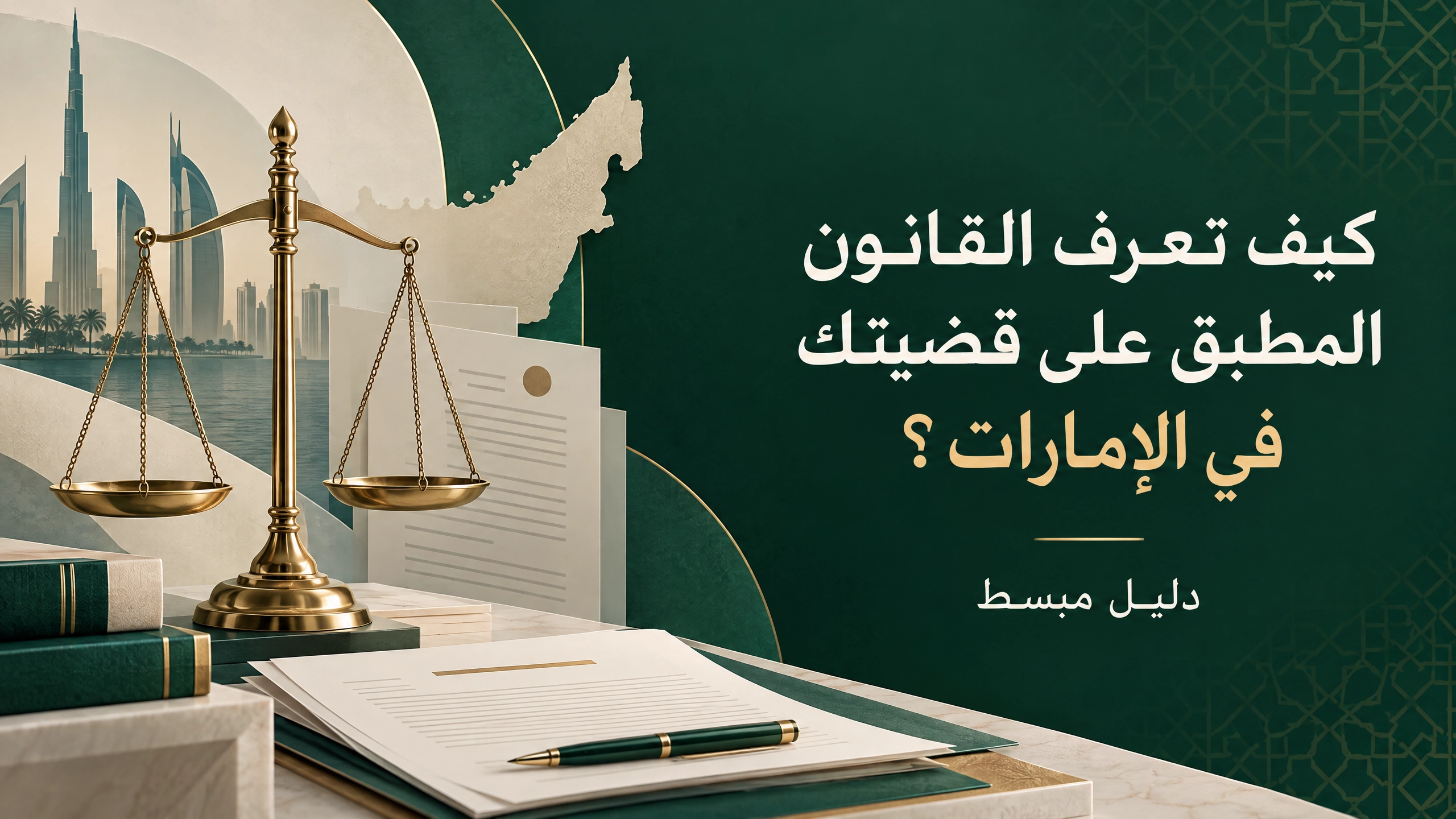 كيف تعرف القانون المطبق على قضيتك في الإمارات؟ دليل مبسط